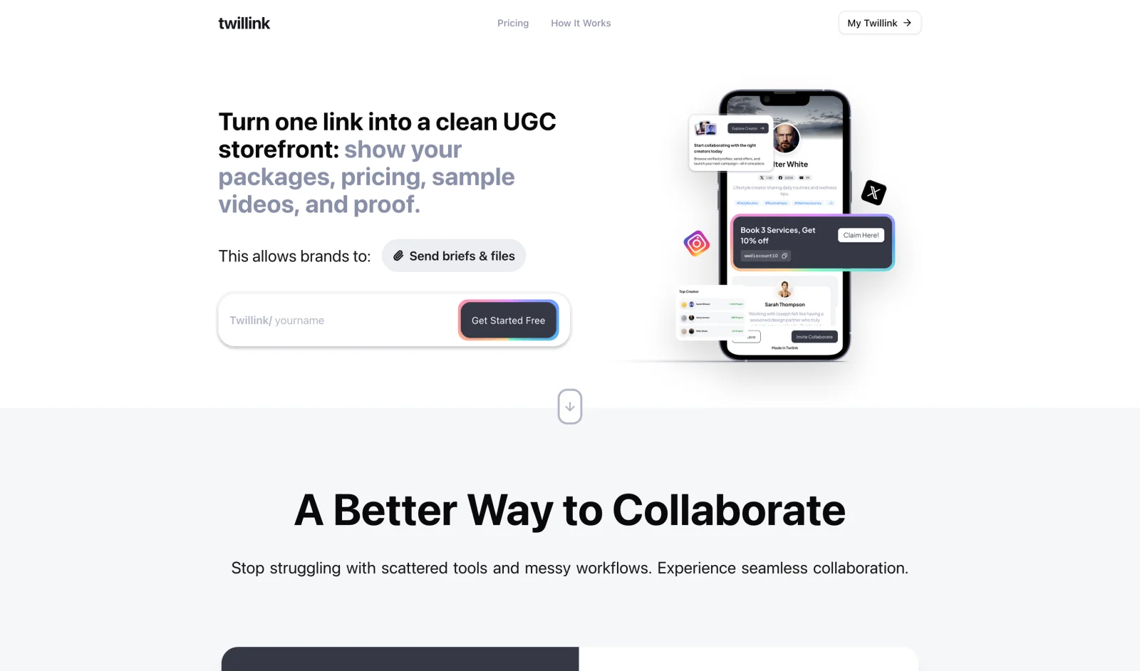 twillink website preview