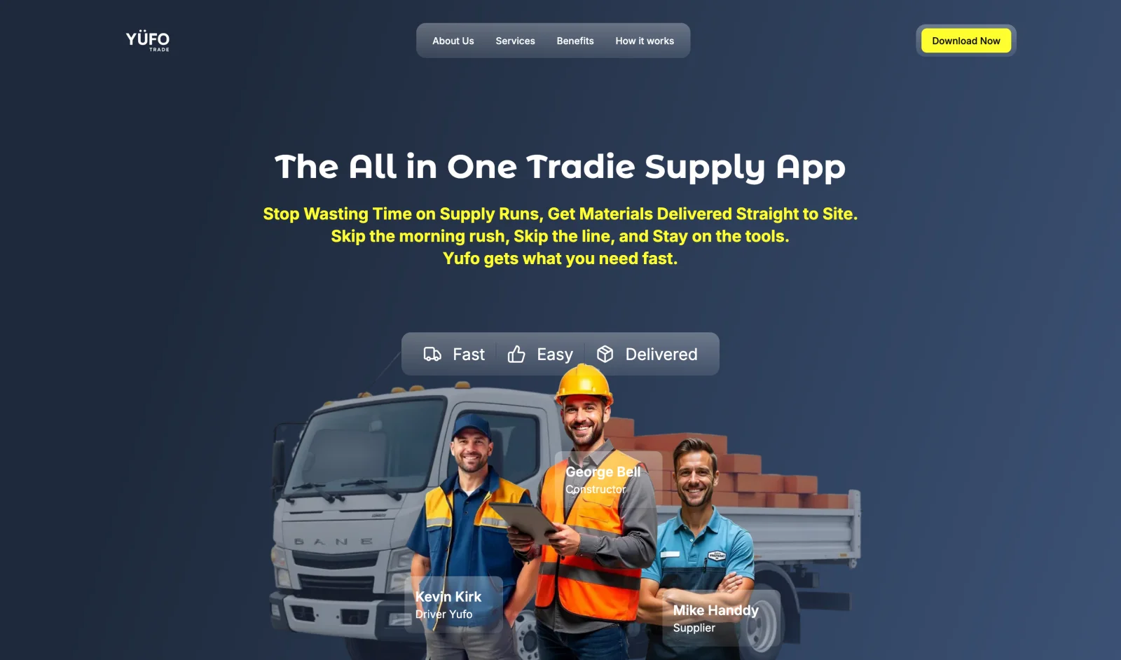 yufo trade website preview